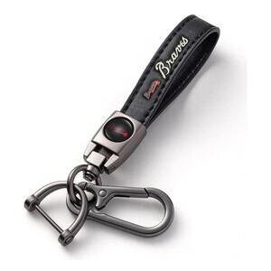 ATLANTA BRAVES Genuine Leather Keychain Key Chain Ring Fob Holder Baseball NEW